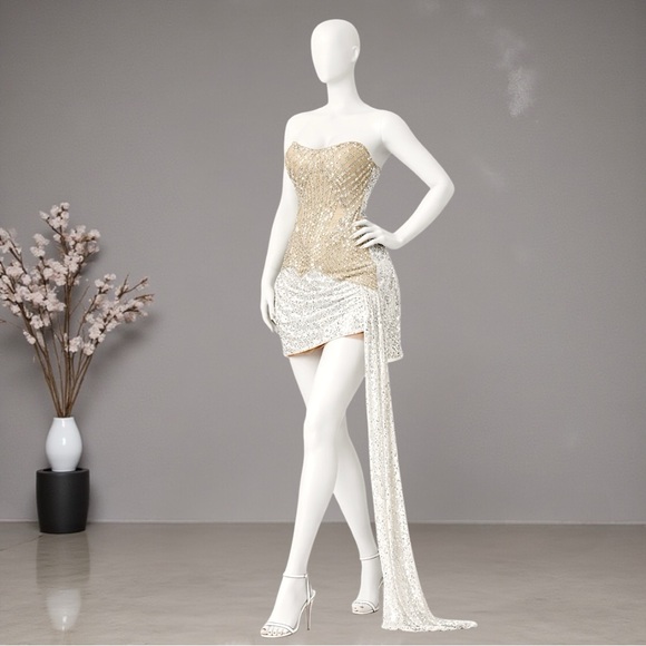 Banjul Strapless Crystal & Sequin Dress - Picture 10 of 16